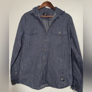OBEY MFG men’s Button Up Heavy Denim Shirt